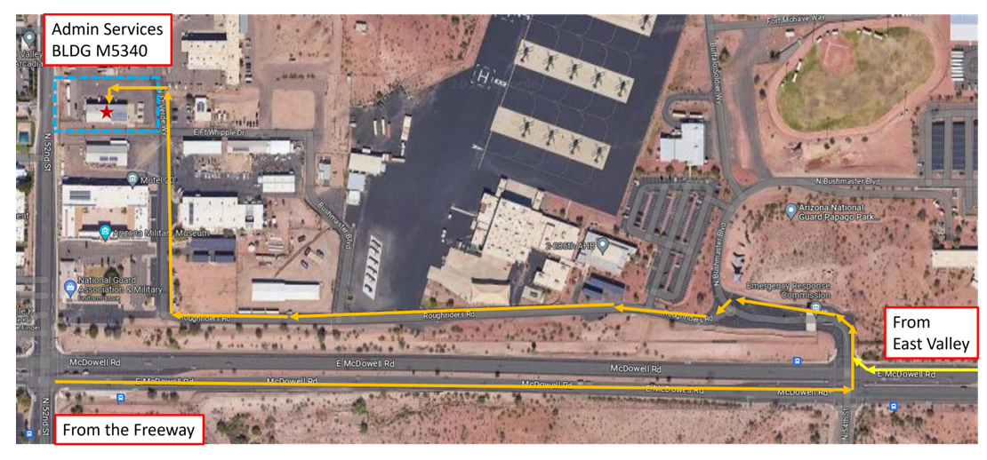 A screenshot  Map of the admin Services BLDG